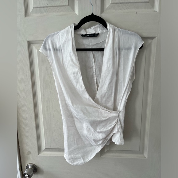 Zara Tops - White Zara wrap blouse